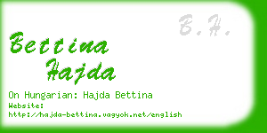 bettina hajda business card